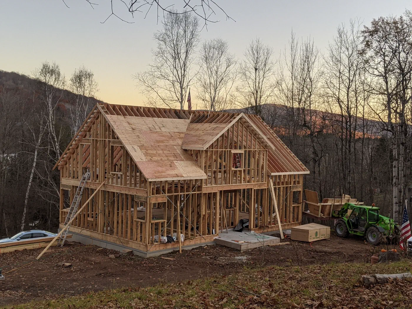 Framing at sunset
