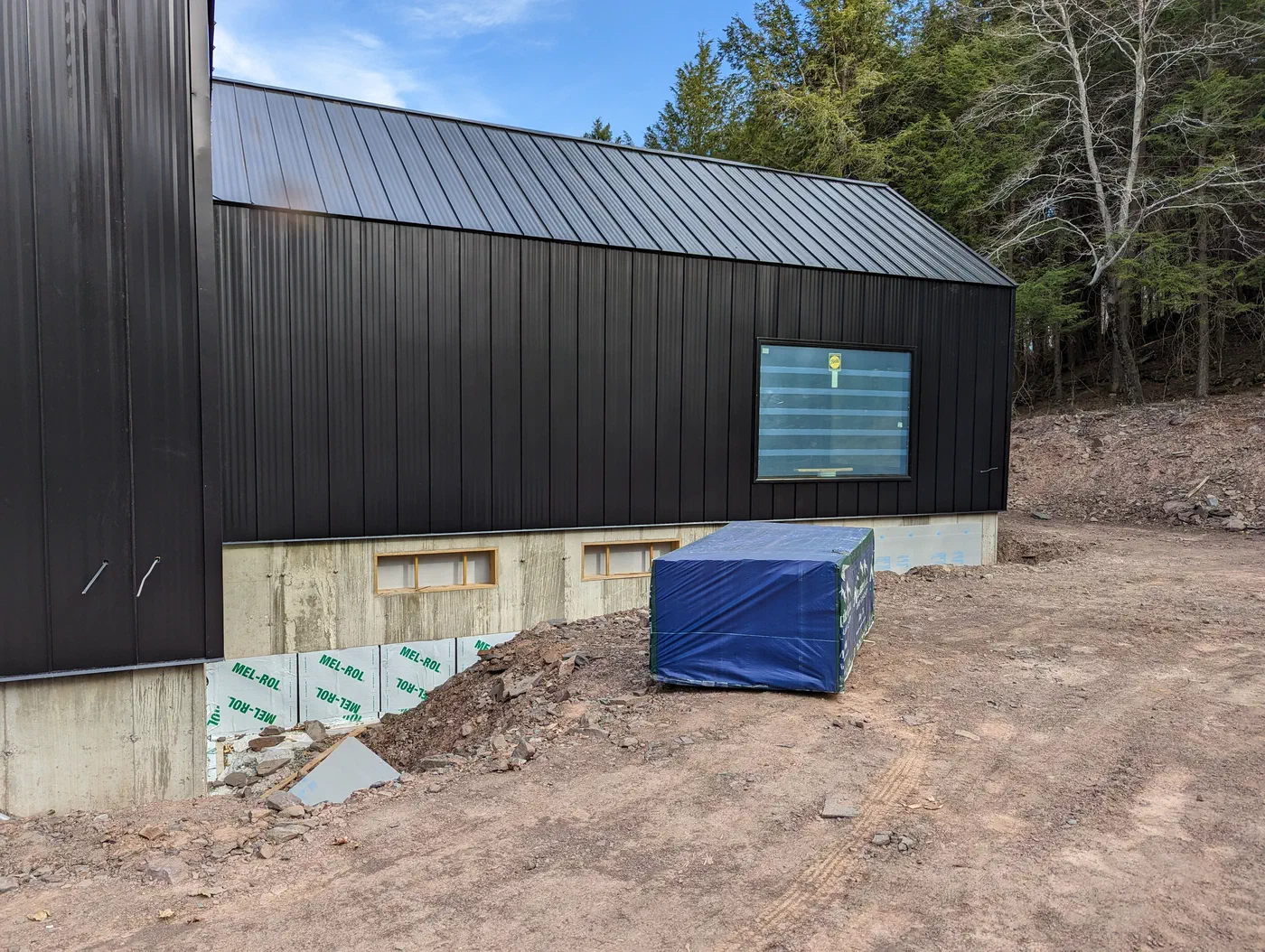 Side elevation, before landscaping